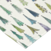 Weiße Weihnachtsbaume Tischdecke (Schrägansicht)