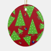 Weiße Weihnachtsbäume und Dekorationen Keramik Ornament (Links)