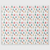 Weiße Weihnachtsbaumen Geschenkpapier (Flach)