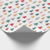 Weiße Weihnachtsbaumen Geschenkpapier (Ecke)