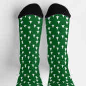Weiße Weihnachtsbaumen grün Socken (Oben)