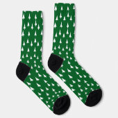Weiße Weihnachtsbaumen grün Socken (Rechts)