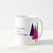 Weiße Weihnachtsbaumen Kaffeetasse (VorderseiteRechts)