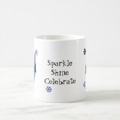 Weiße Weihnachtsbaumen Kaffeetasse (Mittel)