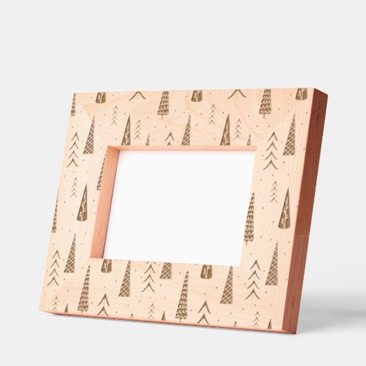 Weiße Weihnachtsbaummuster Geätzte Rahmen (Links)