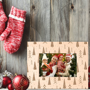 Weiße Weihnachtsbaummuster Geätzte Rahmen