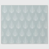 Weiße Weihnachtsbaummuster Geschenkpapier (Flach)