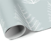 Weiße Weihnachtsbaummuster Geschenkpapier (Rolleneckpunkt)