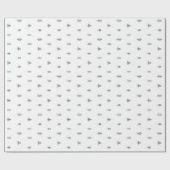 Weiße Weihnachtsbaummuster - Schwarz & Weiß Geschenkpapier (Flach)