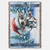Weiße Weihnachtself mit Candy Cane. Decke (Vorderseite Vertikal)