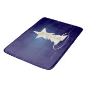 weiße Weihnachtsfeier Badematte (Schrägansicht)