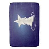 weiße Weihnachtsfeier Badematte (Vorderseite Vertikal)