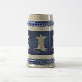 weiße Weihnachtsfeier Bierglas (Mittel)