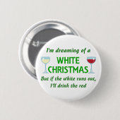 weiße Weihnachtsfeier Button (Vorne & Hinten)