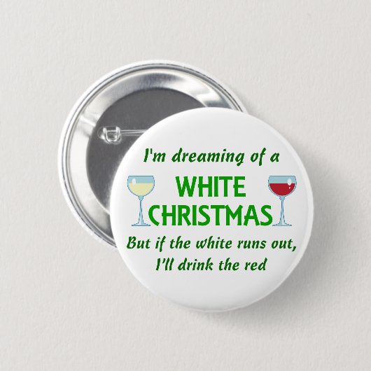 weiße Weihnachtsfeier Button (Vorne & Hinten)