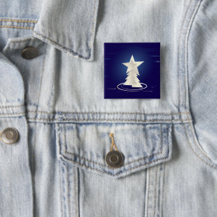 weiße Weihnachtsfeier Button