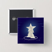 weiße Weihnachtsfeier Button (Vorne & Hinten)