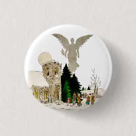 weiße Weihnachtsfeier Button