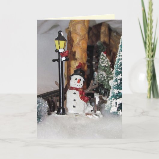 weiße Weihnachtsfeier Feiertagskarte (Vorderseite)