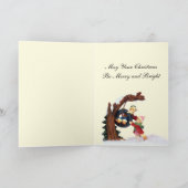 weiße Weihnachtsfeier Feiertagskarte (Innenseite)