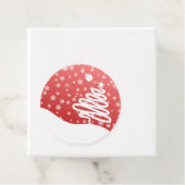 weiße Weihnachtsfeier Geschenkanhänger (Beispiel)