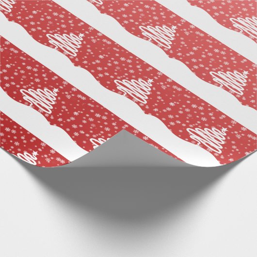 weiße Weihnachtsfeier Geschenkpapier (Ecke)