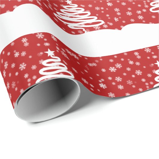 weiße Weihnachtsfeier Geschenkpapier (Rolleneckpunkt)