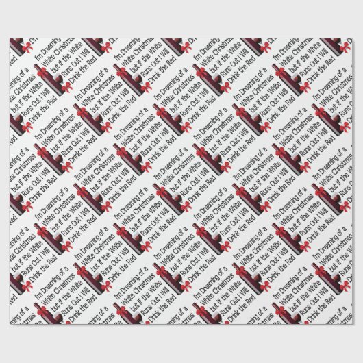 weiße Weihnachtsfeier Geschenkpapier (Flach)