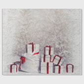 weiße Weihnachtsfeier Geschenkpapier (Flach)