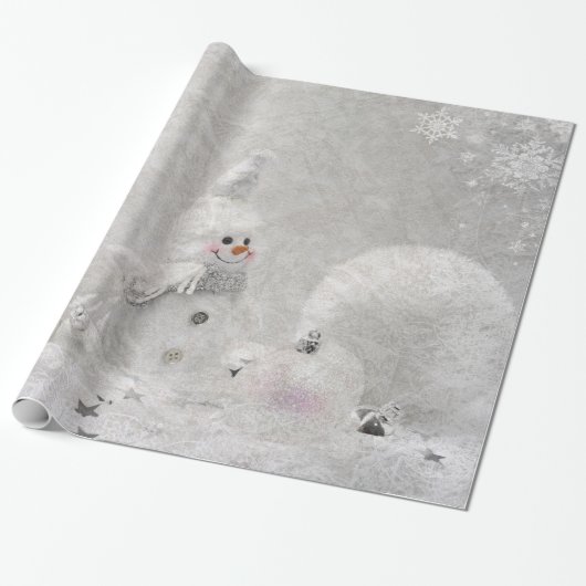 weiße Weihnachtsfeier Geschenkpapier (Ungerollt)