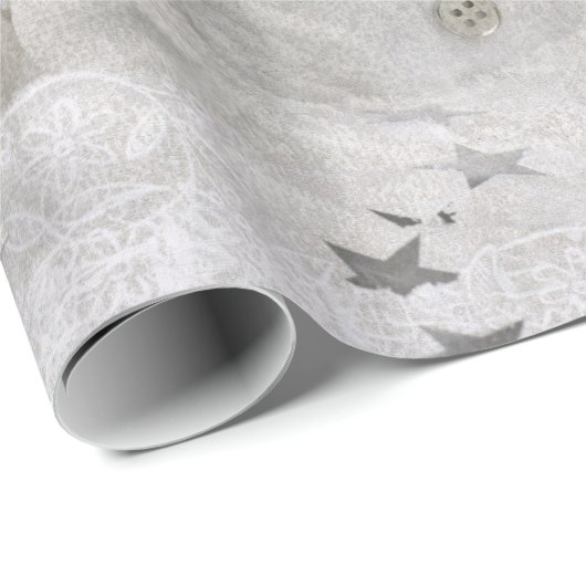 weiße Weihnachtsfeier Geschenkpapier (Rolleneckpunkt)