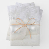 weiße Weihnachtsfeier Geschenkpapier Set (Beispiel)