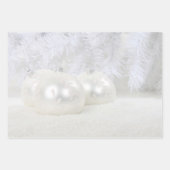 weiße Weihnachtsfeier Geschenkpapier Set (Vorderseite 3)