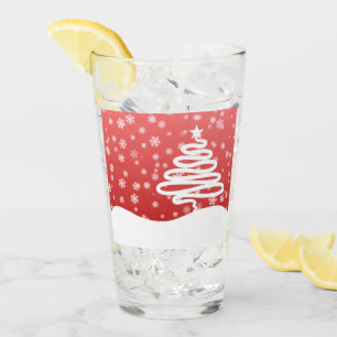 weiße Weihnachtsfeier Glas