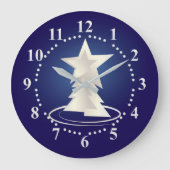 weiße Weihnachtsfeier Große Wanduhr (Vorderseite)