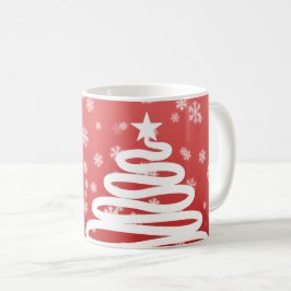weiße Weihnachtsfeier Kaffeetasse