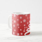 weiße Weihnachtsfeier Kaffeetasse (Vorderseite Links)
