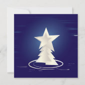 weiße Weihnachtsfeier Karte (Vorderseite)