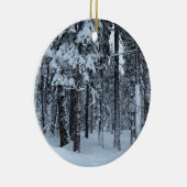 weiße Weihnachtsfeier Keramik Ornament (Rechts)