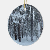 weiße Weihnachtsfeier Keramik Ornament (Links)