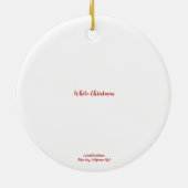 weiße Weihnachtsfeier Keramik Ornament (Hinten)