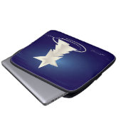 weiße Weihnachtsfeier Laptopschutzhülle (Vorne Knopf)