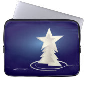 weiße Weihnachtsfeier Laptopschutzhülle (Vorderseite)