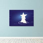 weiße Weihnachtsfeier Leinwanddruck (Insitu (Holzboden))