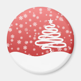 weiße Weihnachtsfeier Magnet