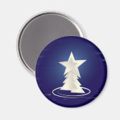 weiße Weihnachtsfeier Magnet (Vorderseite/Rückseite)