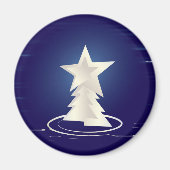 weiße Weihnachtsfeier Magnet (Vorne)