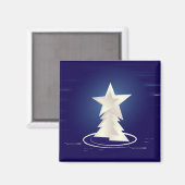 weiße Weihnachtsfeier Magnet (Vorderseite/Rückseite)