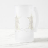 weiße Weihnachtsfeier Mattglas Bierglas (VorderseiteRechts)
