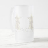 weiße Weihnachtsfeier Mattglas Bierglas (Vorderseite Links)